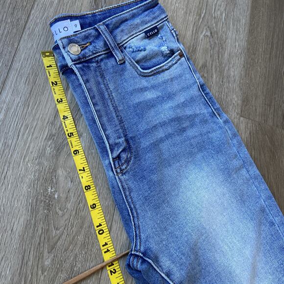Cello Jeans Women Sz 9 Medium Blue High Rise Straight Leg - Picture 9 of 12